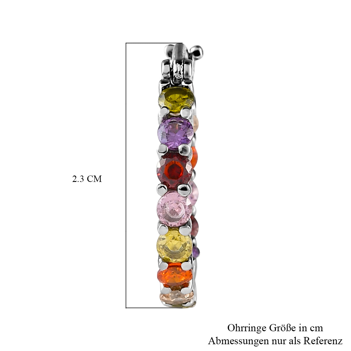 Champagner und gelbe Zirkonia-Ohrringe, ca. 5,46 ct