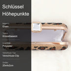 Moderne Clutch verziert mit facettierten Kristallen, 20x4x2cm, Leopard