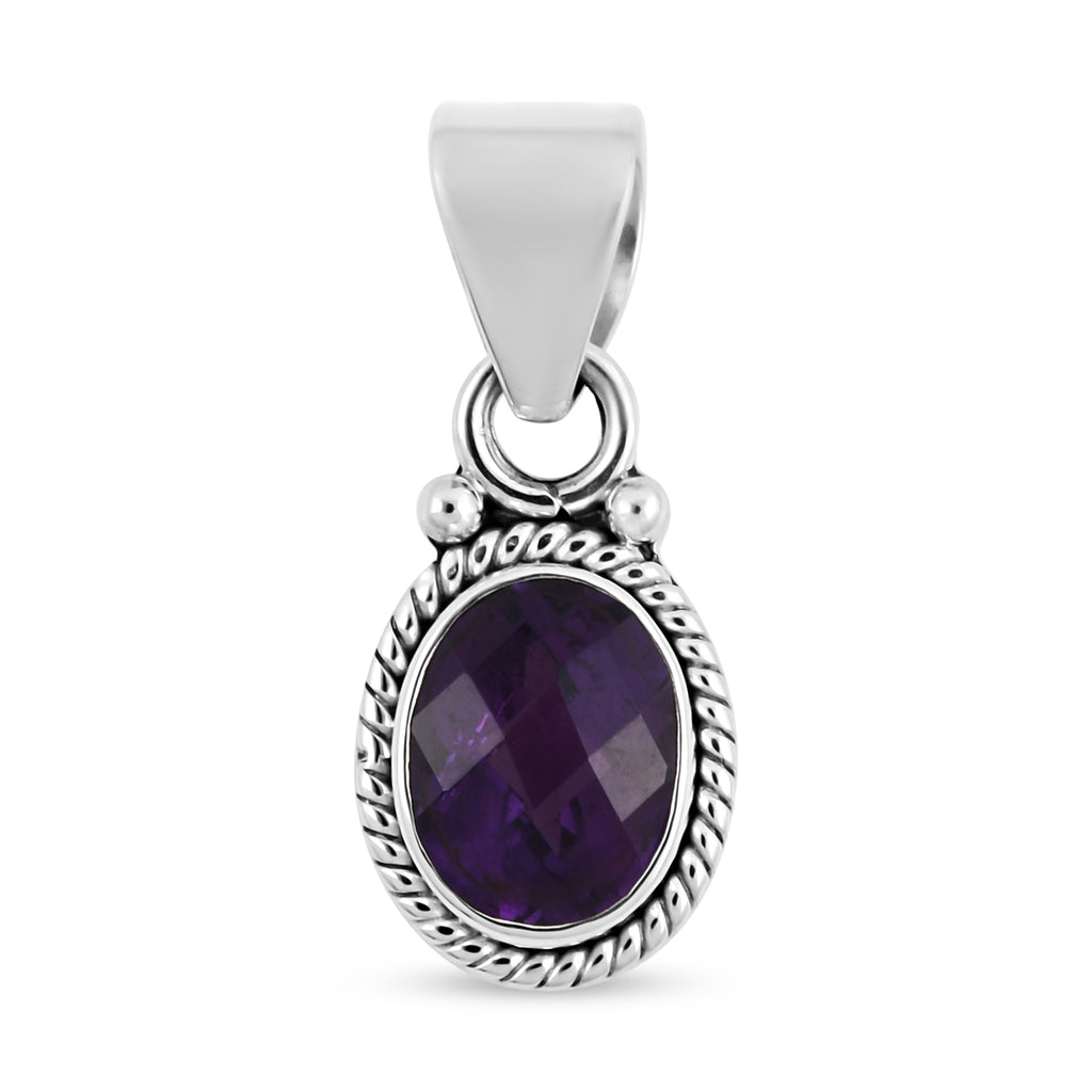Royal Bali Kollektion - afrikanischer Amethyst-Anhänger, 925 Silber ca. 1,70 ct