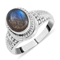 Royal Bali Kollektion - Labradorit Ring, 925 Silber (Größe 17.00) ca. 3,15 ct