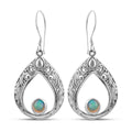 Royal Bali Kollection - äthiopische Opal-Solitär-Ohrhänger in Silber