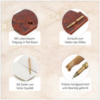Handgefertigtes Lebensbaum-Journal aus 100% echtem Leder mit Holzstift, rot