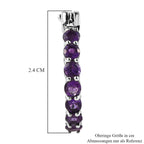 Natürliche, marokkanische Amethyst-Creolen, 925 Silber platiniert ca. 1,53 ct