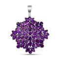 Afrikanischer Amethyst-Anhänger, 925 Silber platiniert ca. 11,18 ct