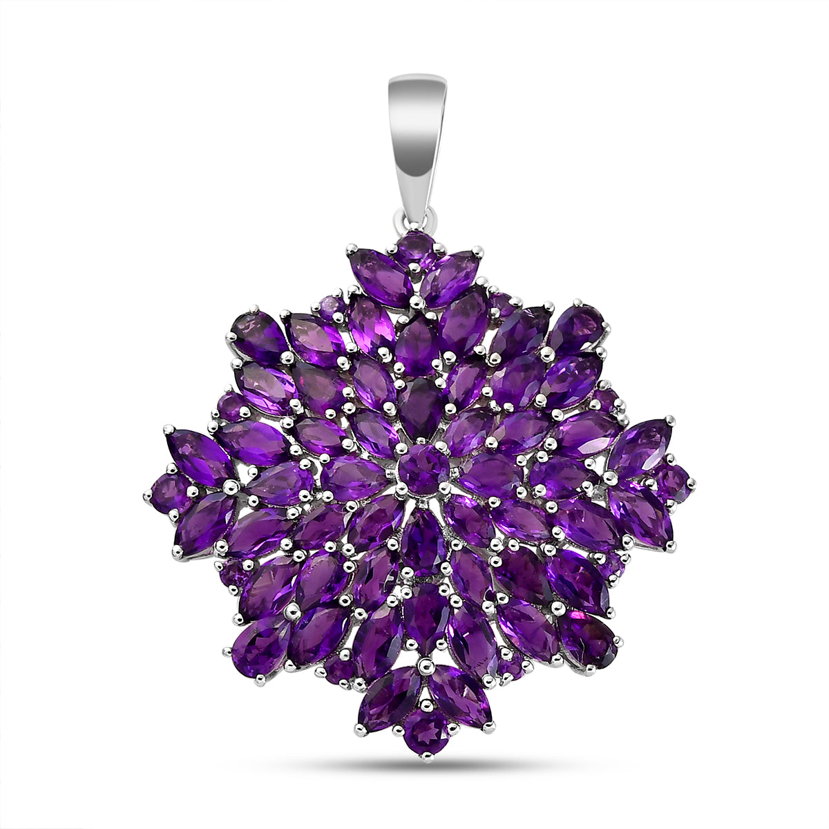 Afrikanischer Amethyst-Anhänger, 925 Silber platiniert ca. 11,18 ct
