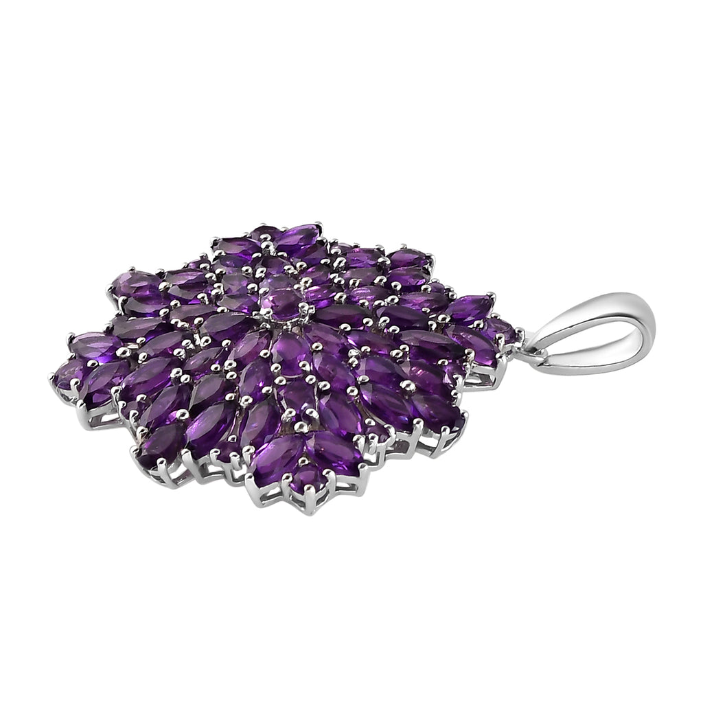 Afrikanischer Amethyst-Anhänger, 925 Silber platiniert ca. 11,18 ct