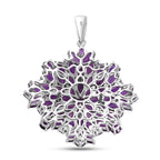 Afrikanischer Amethyst-Anhänger, 925 Silber platiniert ca. 11,18 ct