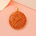 Salamanca Feueropal-Anhänger, 925 Silber Gelbgold Vermeil ca. 13.43 ct