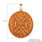 Salamanca Feueropal-Anhänger, 925 Silber Gelbgold Vermeil ca. 13.43 ct