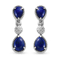Lapislazuli-Ohrringe, Edelstahl ca. 5,11 ct