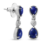 Lapislazuli-Ohrringe, Edelstahl ca. 5,11 ct