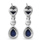 Lapislazuli-Ohrringe, Edelstahl ca. 5,11 ct