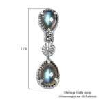 Labradorit-Ohrringe, Edelstahl ca. 4,05 ct