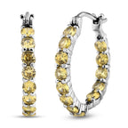 Gelbe Zirkonia-Ohrringe, ca. 4.99 ct