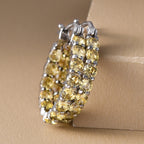 Gelbe Zirkonia-Ohrringe, ca. 4.99 ct