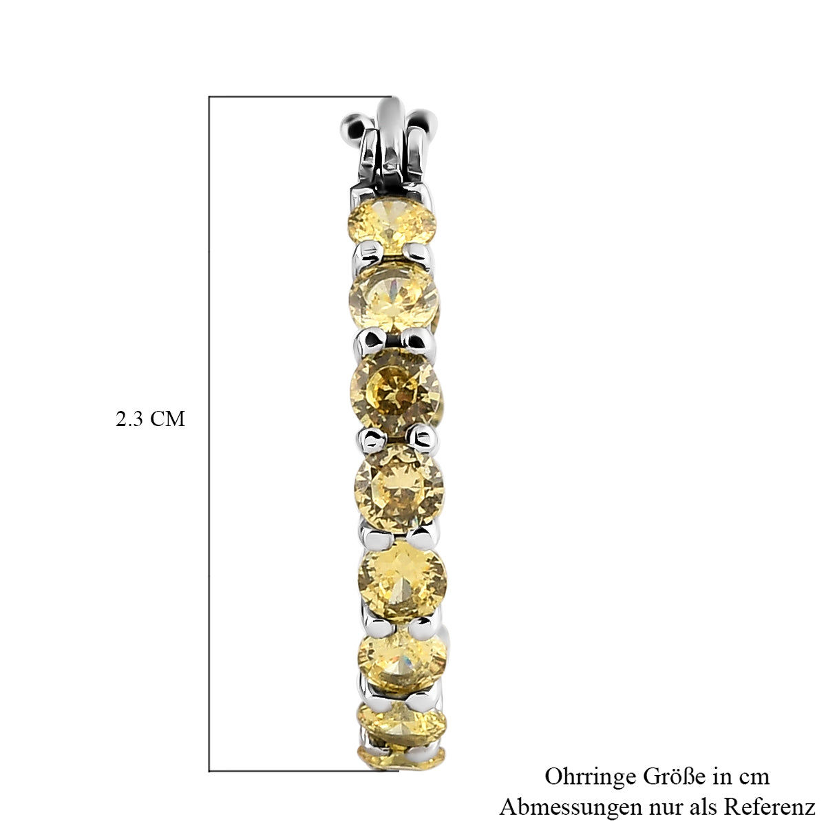 Gelbe Zirkonia-Ohrringe, ca. 4.99 ct