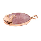 Rosenquarz-Anhänger, 925 Silber rosévergoldet ca. 71,68 ct