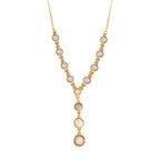 Natürliches, äthiopisches Opal-Collier, ca. 45 cm, 925 Silber vergoldet ca. 3.26 ct
