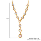 Natürliches, äthiopisches Opal-Collier, ca. 45 cm, 925 Silber vergoldet ca. 3.26 ct