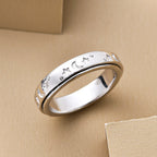 Mond und Sterne Spinning-Ring, reines, ionenbeschichtetes Messing (Größe 17.00) ca. 4,50g