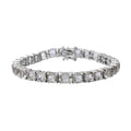 Prasiolit-Armband, ca. 19 cm, 925 Silber platiniert ca. 26.10 ct