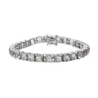 Prasiolit-Armband, ca. 19 cm, 925 Silber platiniert ca. 26,10 ct