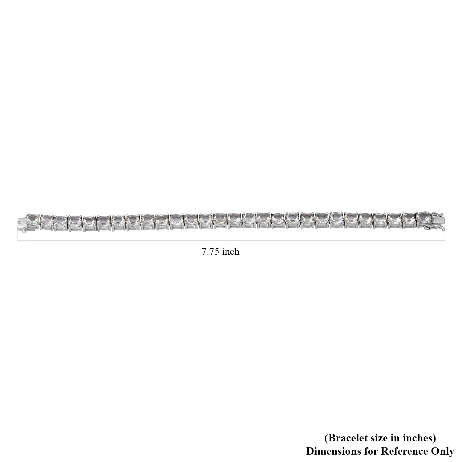 Prasiolit-Armband, ca. 19 cm, 925 Silber platiniert ca. 26,10 ct