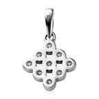 88 Facetten Moissanit-Anhänger, 925 Silber platiniert ca. 0.30 ct