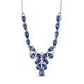 Tansanit-Collier,ca. 45 cm, 925 Silber platiniert ca. 4.21 ct