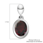 Rote Granat-Ohrringe, 925 Silber platiniert ca. 2,97 ct