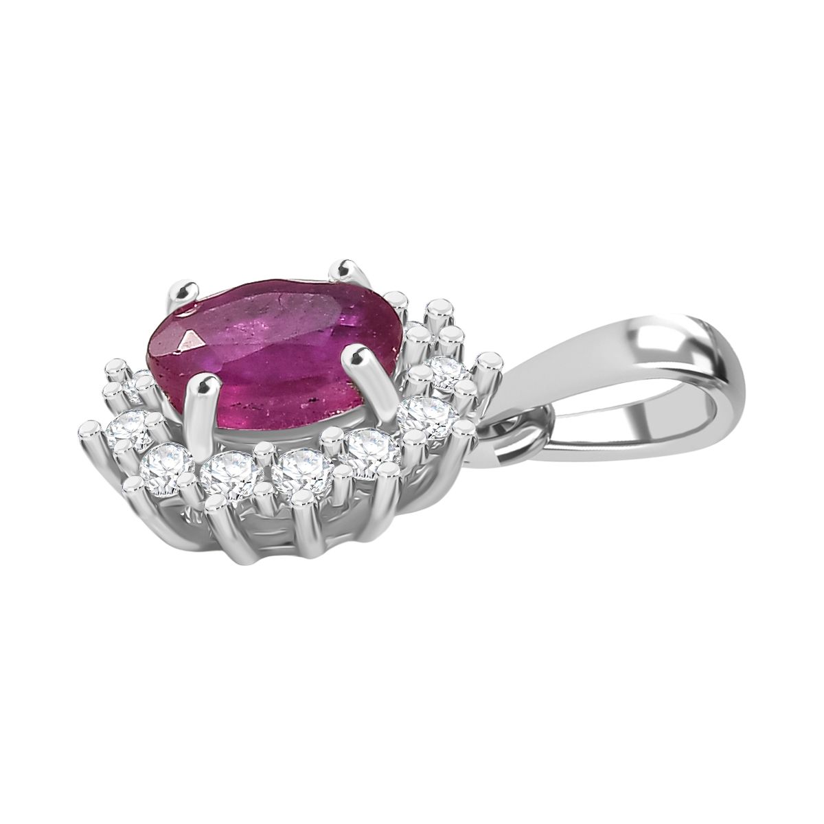 D’Joy Afrikanischer Rubin und Zirkon Ring und Anhänger