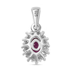D’Joy Afrikanischer Rubin und Zirkon Ring und Anhänger