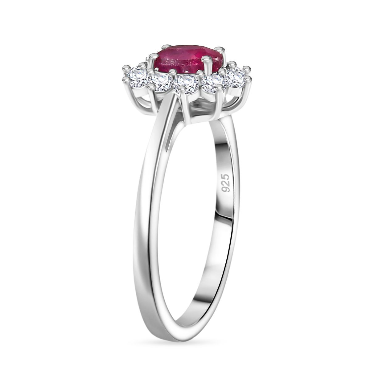 D’Joy Afrikanischer Rubin und Zirkon Ring und Anhänger