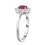 D’Joy Afrikanischer Rubin und Zirkon Ring und Anhänger