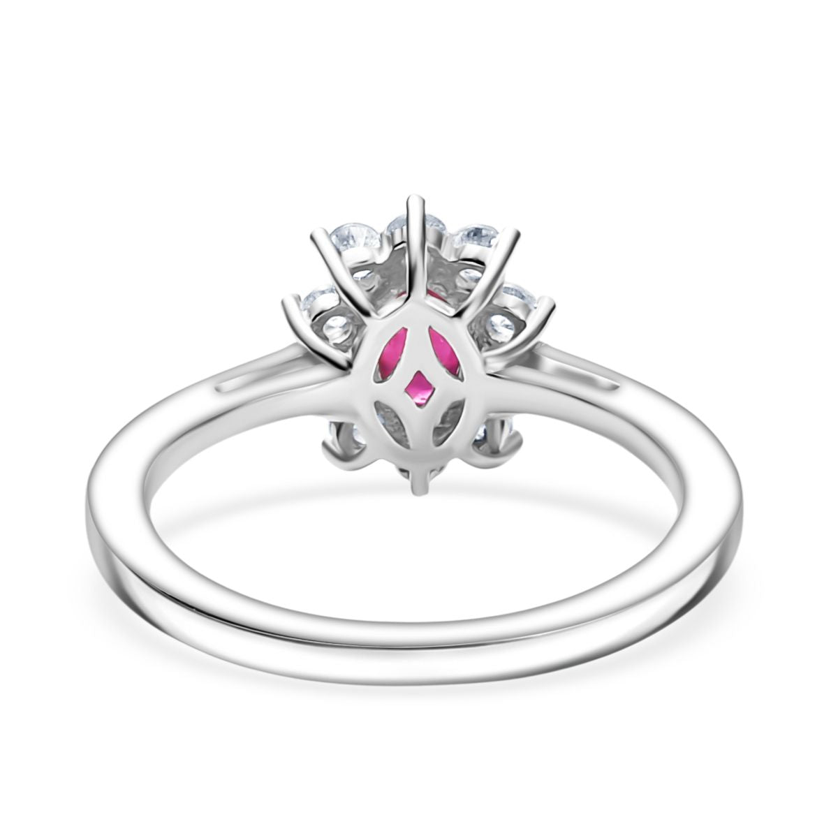 D’Joy Afrikanischer Rubin und Zirkon Ring und Anhänger