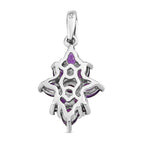 Natürlicher, marokkanischer Amethyst-Anhänger, 925 Silber platiniert ca. 1.31 ct