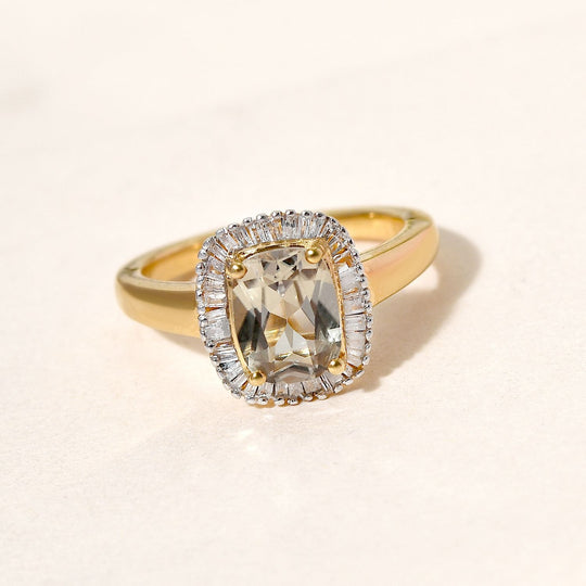 AAA Turkizit und Diamant-Ring, 925 Silber Gelbgold Vermeil (Größe 21.00) ca. 1.72 ct