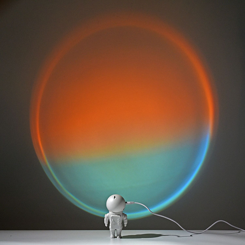 Astronaut Projektions- und Atmosphärenlampe, Blau-Orange