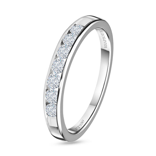 RHAPSODY - Diamant-Ring, IGI zertifiziert VS E-F, 950 Platin (Größe 17.00) ca. 0,50 ct