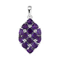 Afrikanischer Amethyst-Anhänger, 925 Silber platiniert ca. 3,59 ct