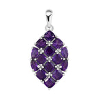 Afrikanischer Amethyst-Anhänger, 925 Silber platiniert ca. 3,59 ct