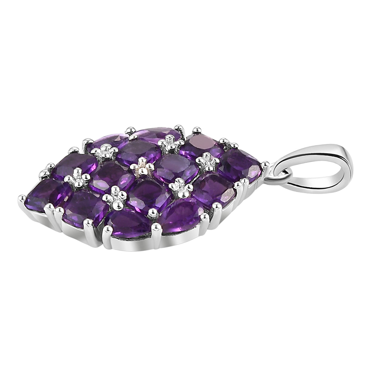 Afrikanischer Amethyst-Anhänger, 925 Silber platiniert ca. 3,59 ct