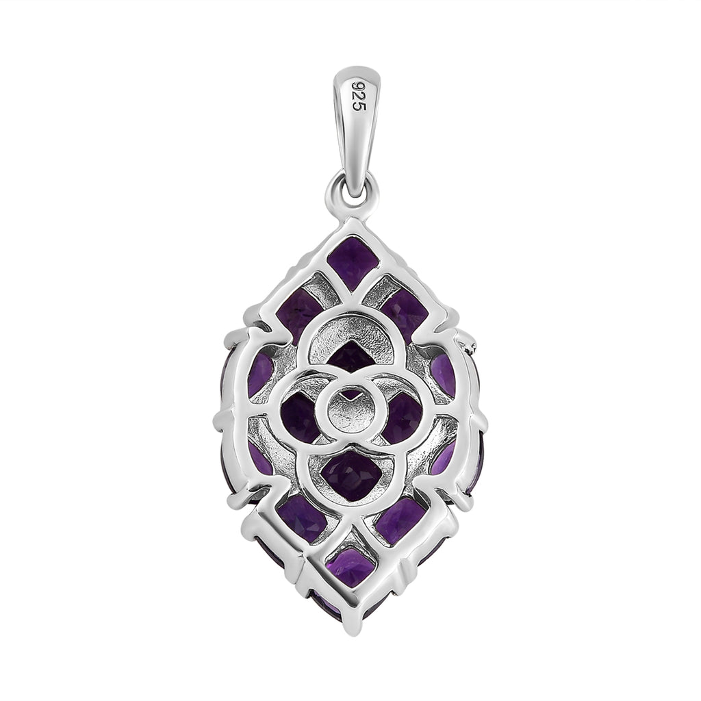 Afrikanischer Amethyst-Anhänger, 925 Silber platiniert ca. 3,59 ct