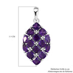 Afrikanischer Amethyst-Anhänger, 925 Silber platiniert ca. 3,59 ct