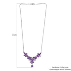 Afrikanische Amethyst-Halskette, ca. 45 cm, 925 Silber platiniert ca. 12.65 ct