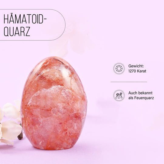 Hämatoid-Quarz, wärmebehandelt - Small ca. 1270 cts.