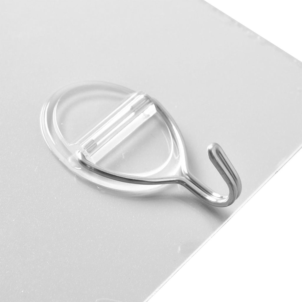 12er-Set abnehmbare, transparente und abwaschbare Haken, 3-8kg