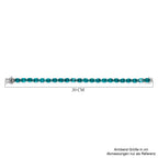 Capri-Blau Triplett Quarz-Armband, ca. 19 cm, 925 Silber platiniert ca. 29.04 ct