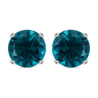 Capri-Blau Triplett Quarz-Ohrringe, 925 Silber platiniert ca. 2,77 ct