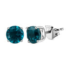 Capri-Blau Triplett Quarz-Ohrringe, 925 Silber platiniert ca. 2,77 ct